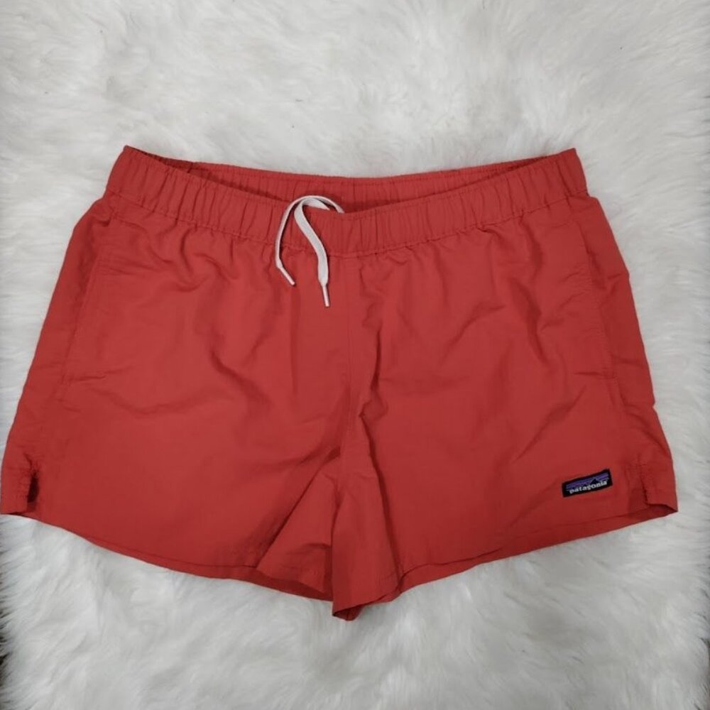 Patagonia Womans Recycled Nylon Fishing Shorts Coral Red S